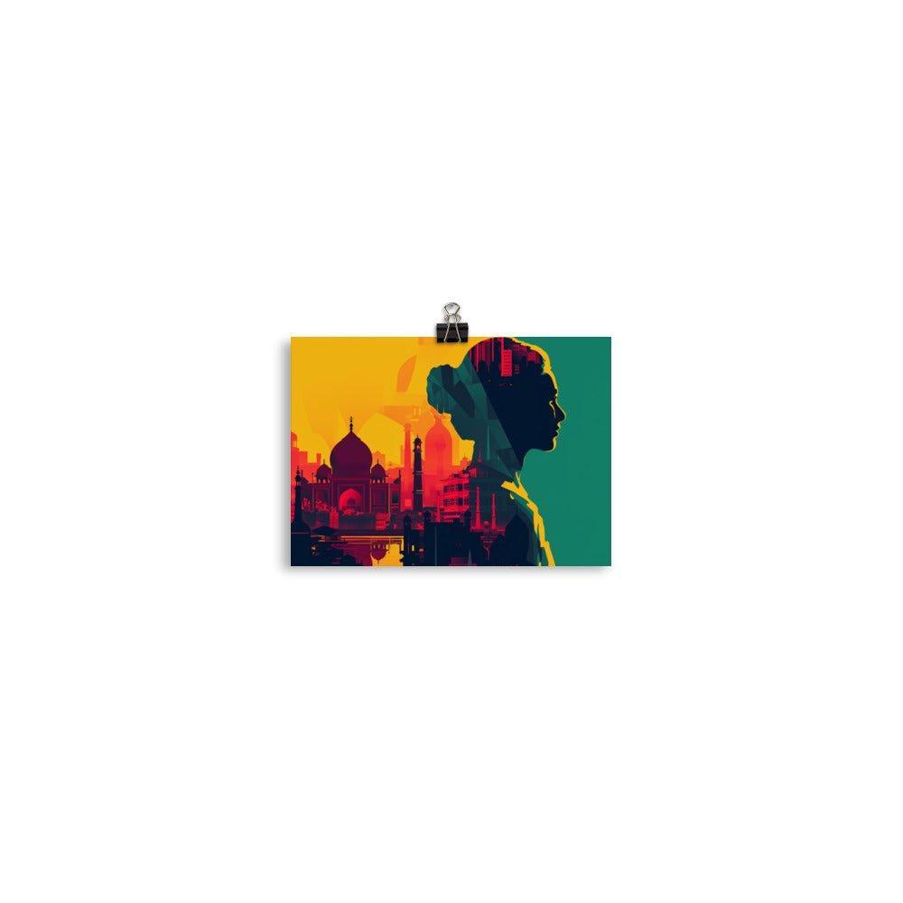 Bangladesh Profile Silhouette Sunset Cityscape Digital Art Poster - Oh Posters