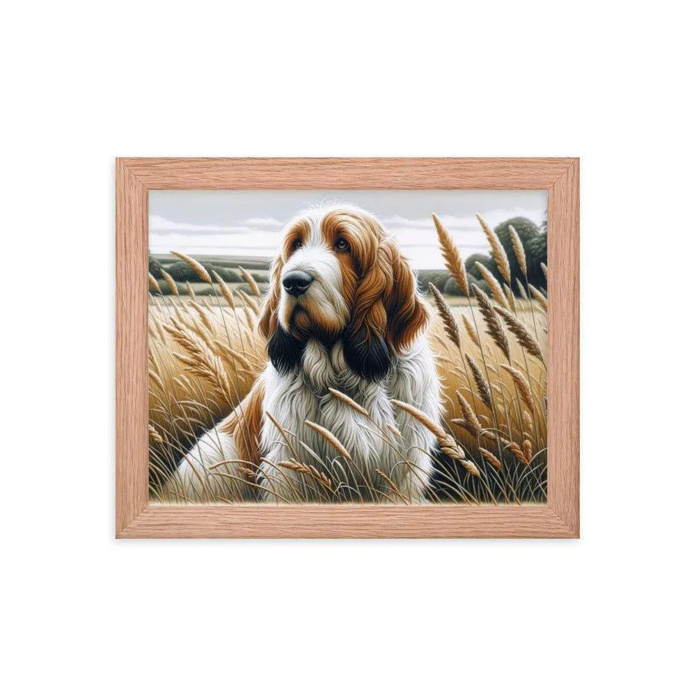 Basset Griffon Vendeen in Field Art Framed Poster - Oh Posters