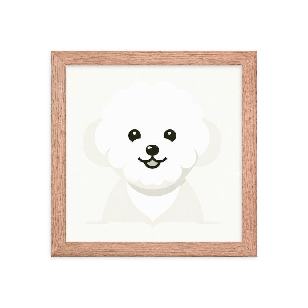 Bichon Frise Cheerful Cartoon Art Framed Poster - Oh Posters