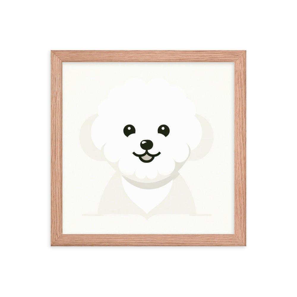 Bichon Frise Cheerful Cartoon Art Framed Poster - Oh Posters