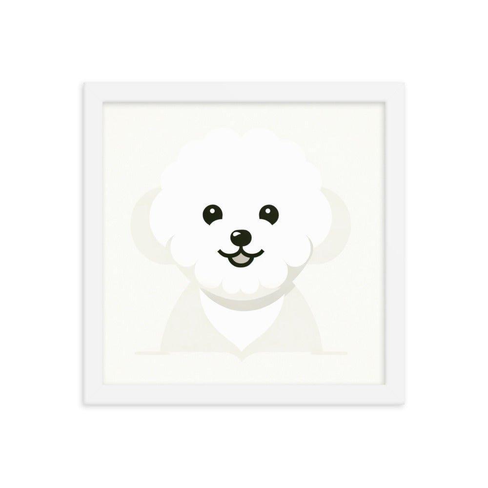 Bichon Frise Cheerful Cartoon Art Framed Poster - Oh Posters