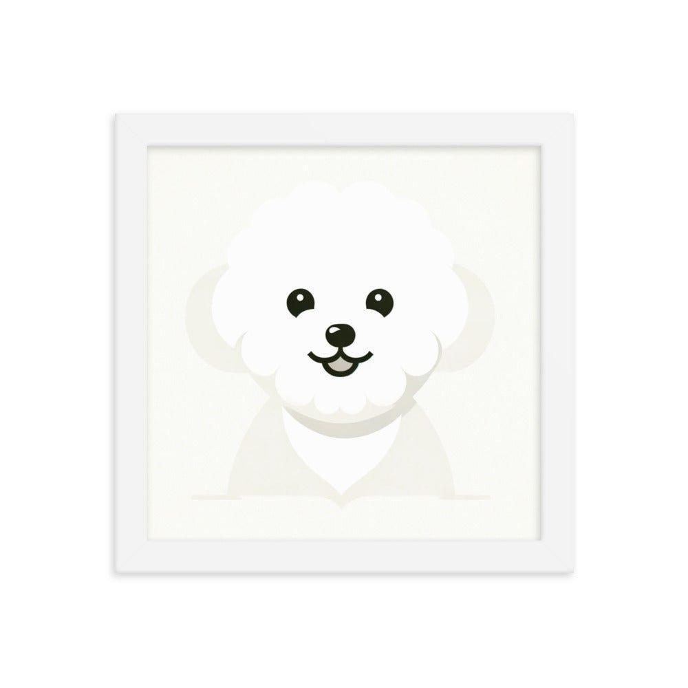 Bichon Frise Cheerful Cartoon Art Framed Poster - Oh Posters