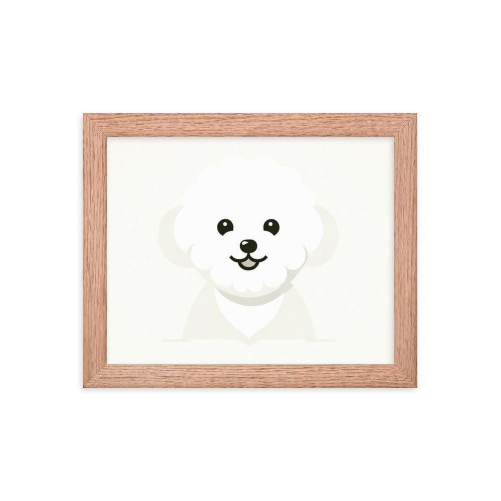 Bichon Frise Cheerful Cartoon Art Framed Poster - Oh Posters