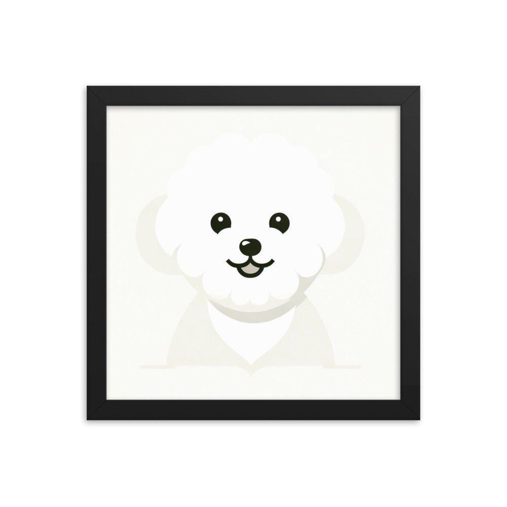 Bichon Frise Cheerful Cartoon Art Framed Poster - Oh Posters