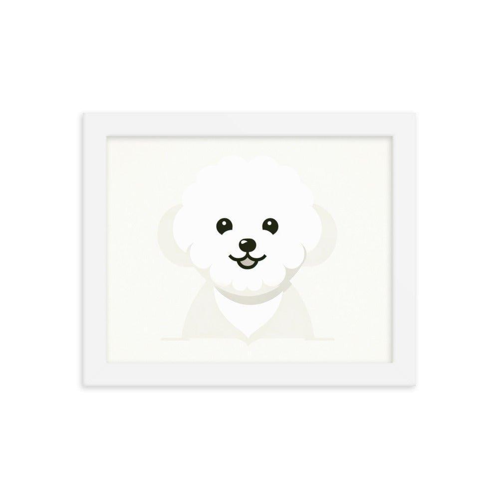 Bichon Frise Cheerful Cartoon Art Framed Poster - Oh Posters