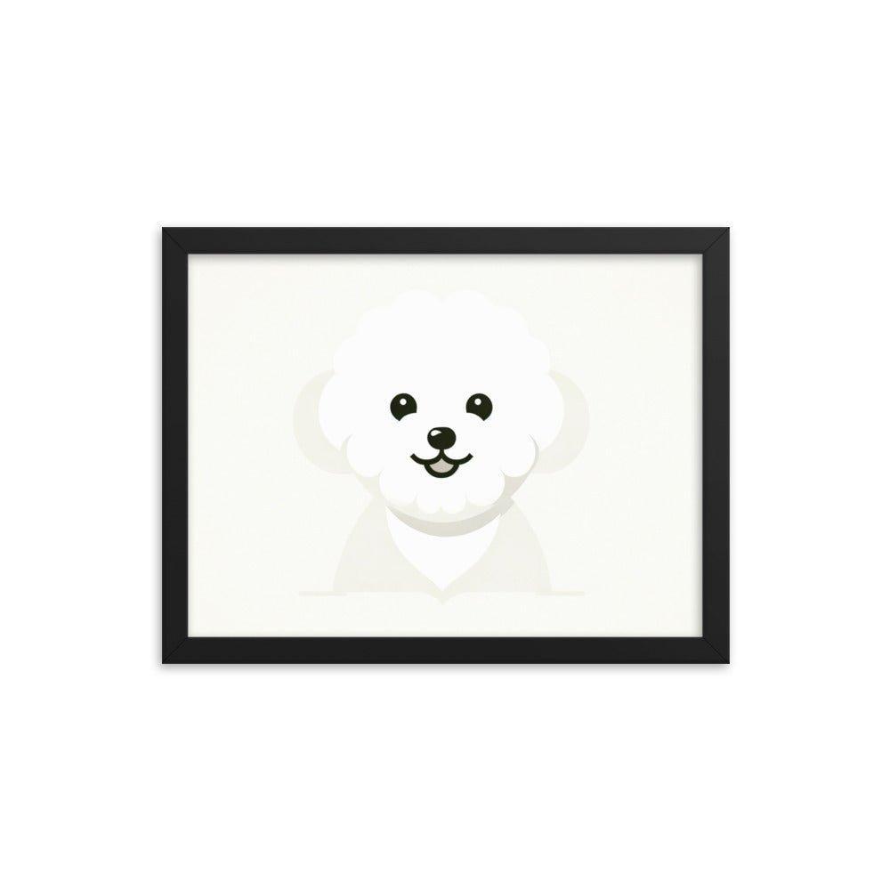 Bichon Frise Cheerful Cartoon Art Framed Poster - Oh Posters