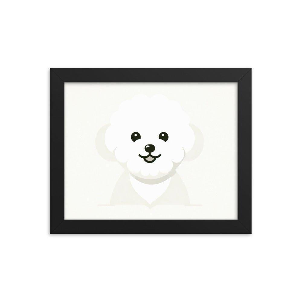 Bichon Frise Cheerful Cartoon Art Framed Poster - Oh Posters