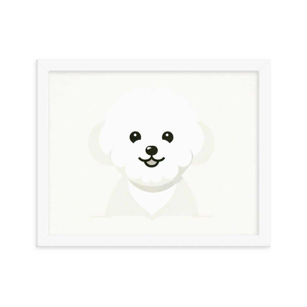 Bichon Frise Cheerful Cartoon Art Framed Poster - Oh Posters