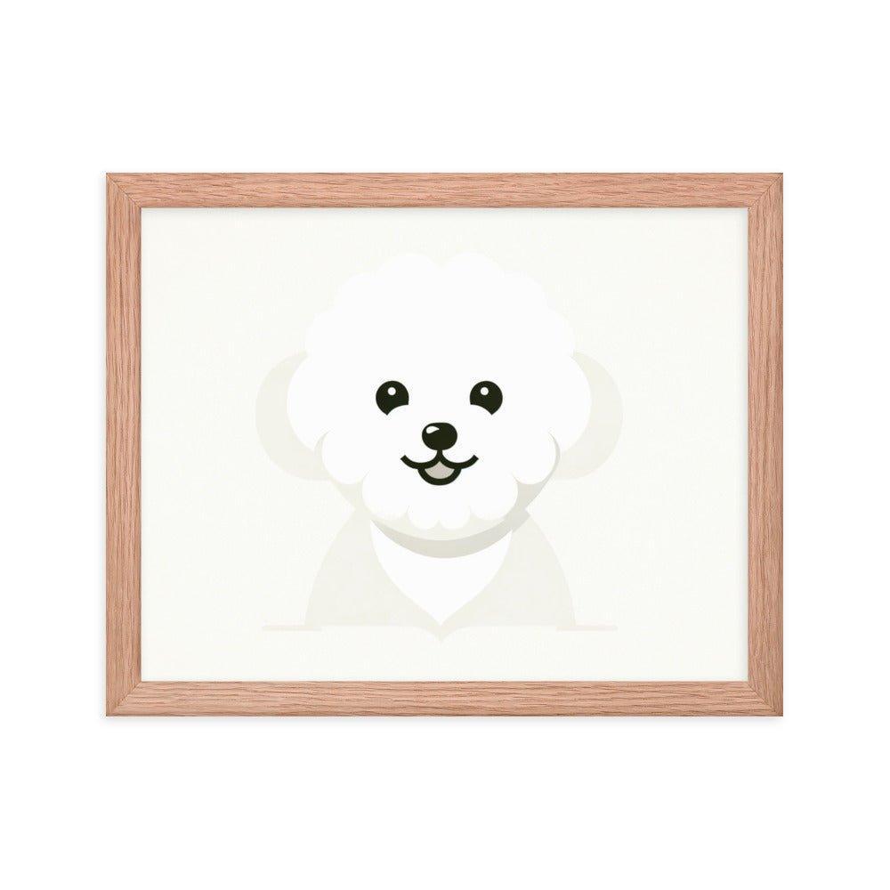 Bichon Frise Cheerful Cartoon Art Framed Poster - Oh Posters