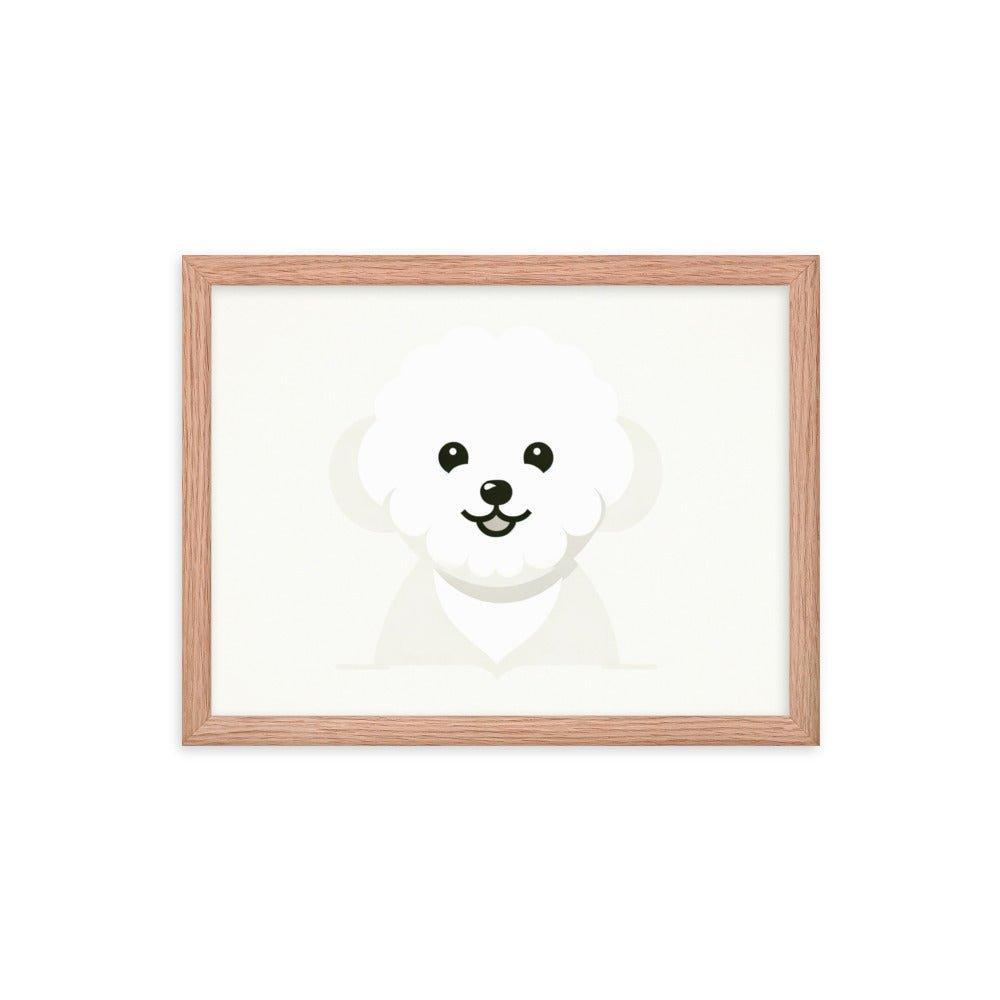 Bichon Frise Cheerful Cartoon Art Framed Poster - Oh Posters