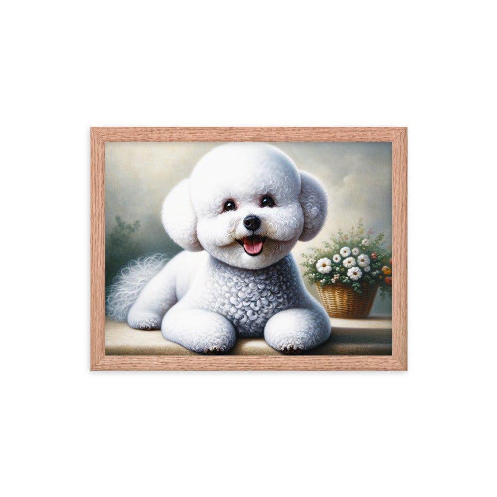 Bichon Frise Fluffy Charm Classic Art Framed Poster - Oh Posters