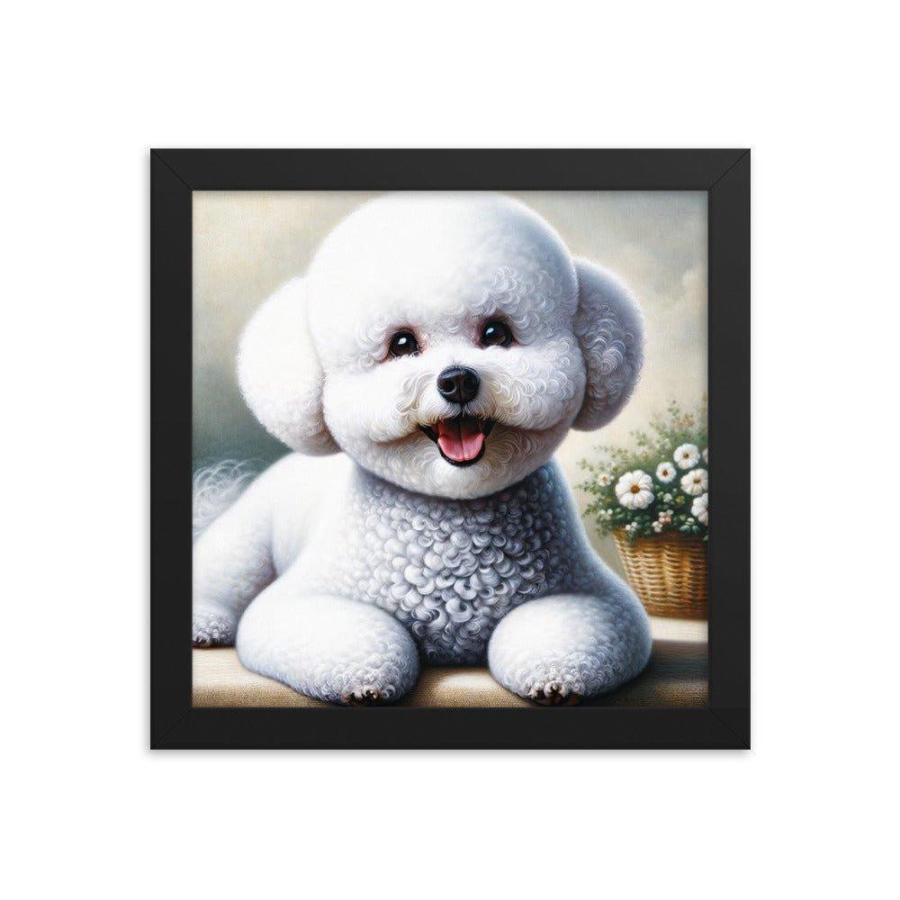 Bichon Frise Fluffy Charm Classic Art Framed Poster - Oh Posters