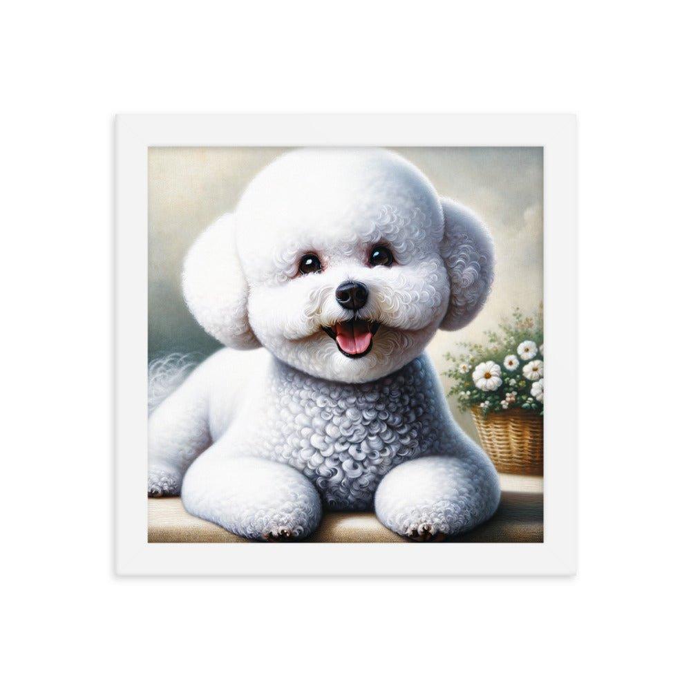 Bichon Frise Fluffy Charm Classic Art Framed Poster - Oh Posters