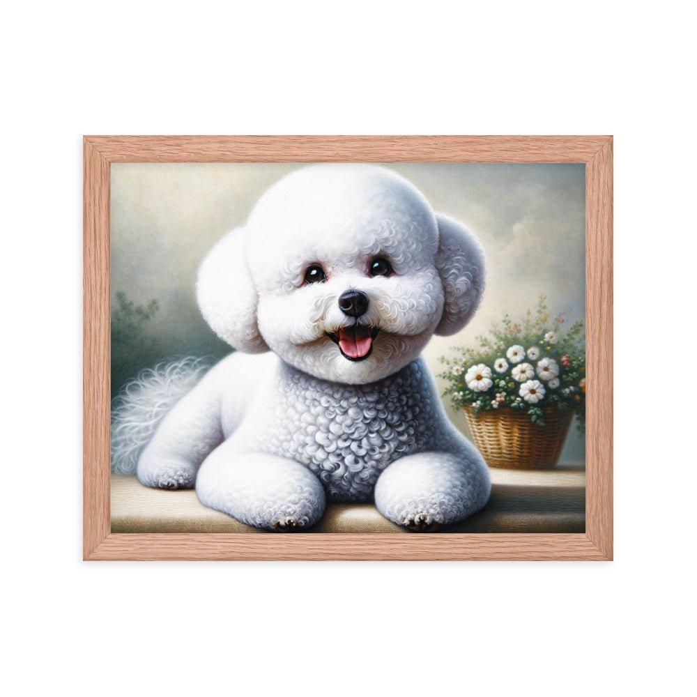 Bichon Frise Fluffy Charm Classic Art Framed Poster - Oh Posters