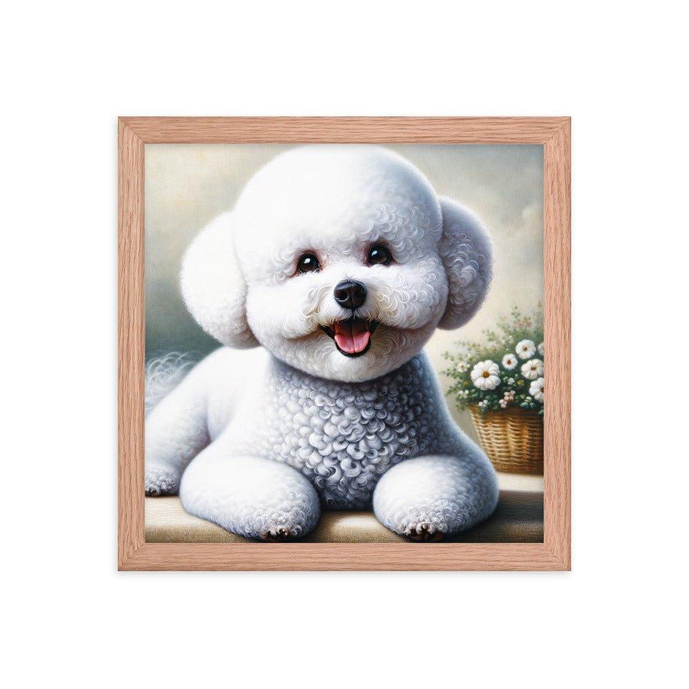 Bichon Frise Fluffy Charm Classic Art Framed Poster - Oh Posters