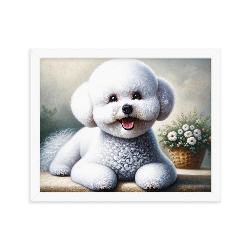 Bichon Frise Fluffy Charm Classic Art Framed Poster - Oh Posters