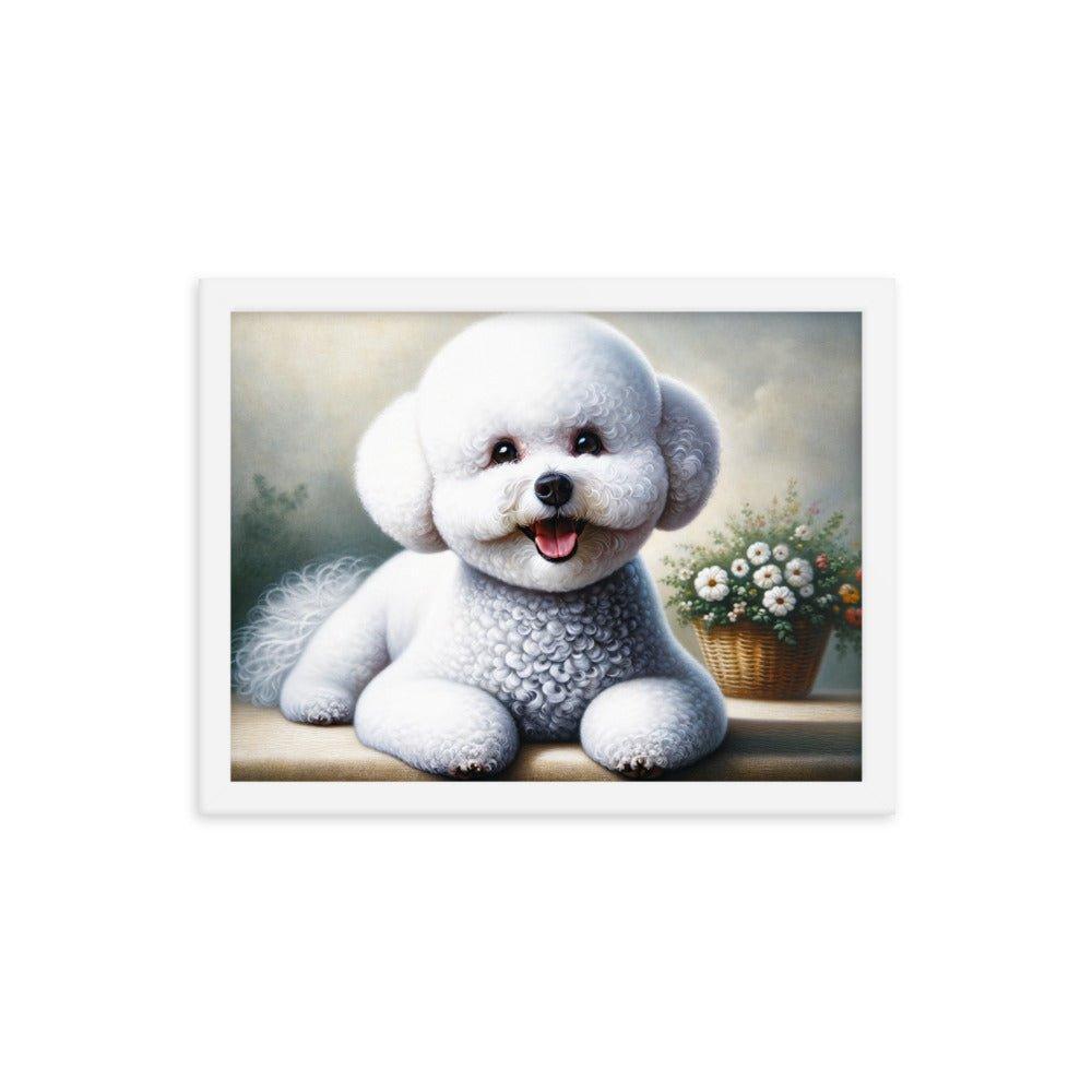 Bichon Frise Fluffy Charm Classic Art Framed Poster - Oh Posters