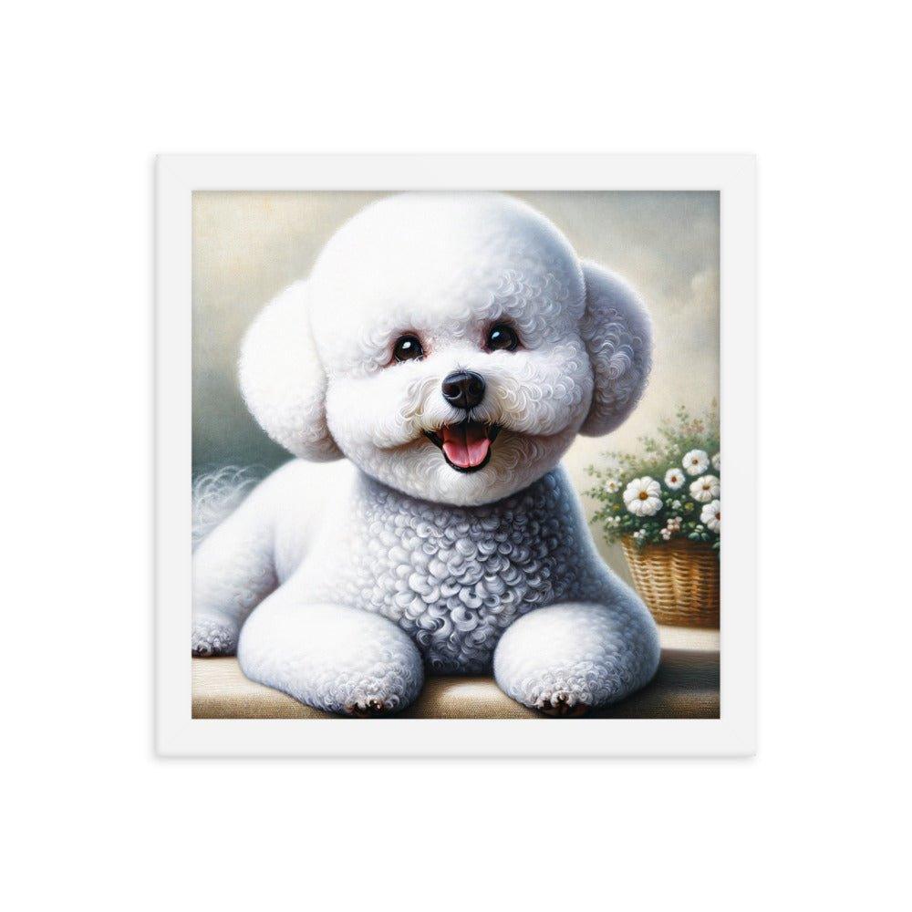 Bichon Frise Fluffy Charm Classic Art Framed Poster - Oh Posters