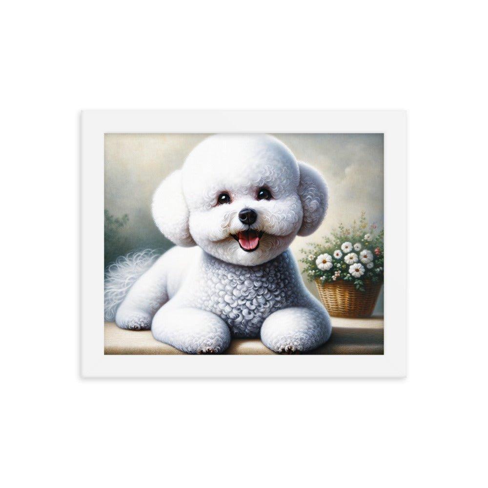 Bichon Frise Fluffy Charm Classic Art Framed Poster - Oh Posters