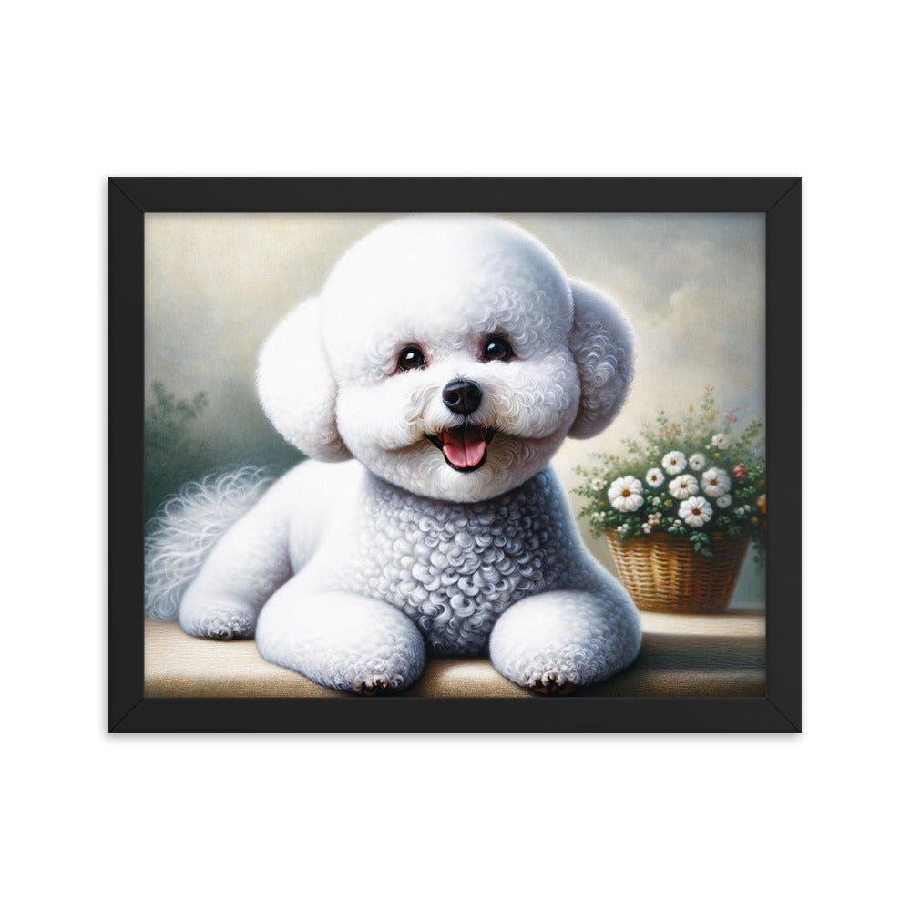 Bichon Frise Fluffy Charm Classic Art Framed Poster - Oh Posters