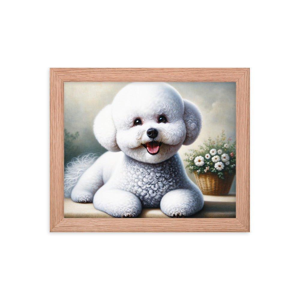 Bichon Frise Fluffy Charm Classic Art Framed Poster - Oh Posters