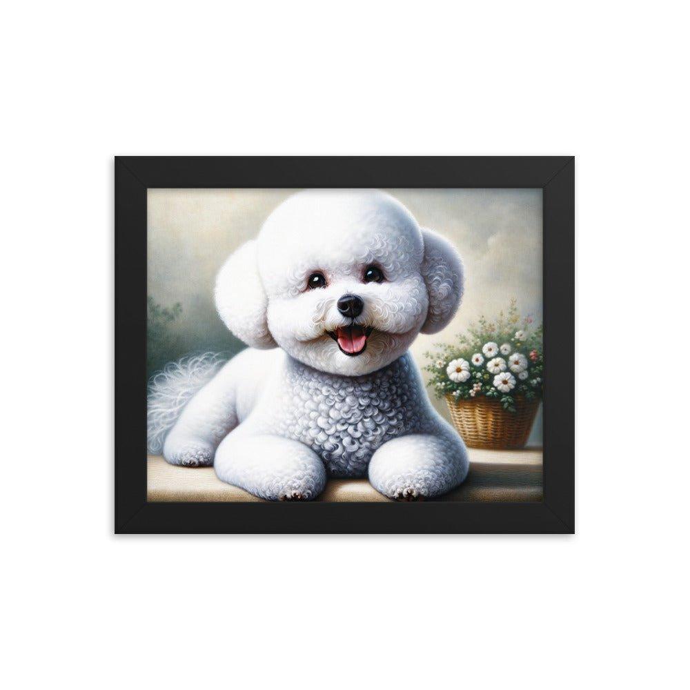 Bichon Frise Fluffy Charm Classic Art Framed Poster - Oh Posters