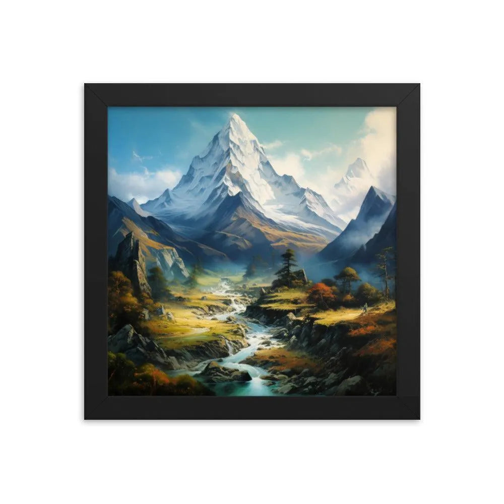 Himalayas Mountain Snow Landmark Framed Poster - Oh Posters