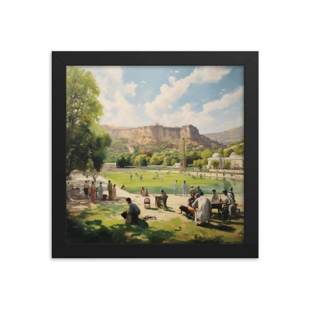 Pakistan Park Cricket-Ground Painting Framed Poster - Oh Posters