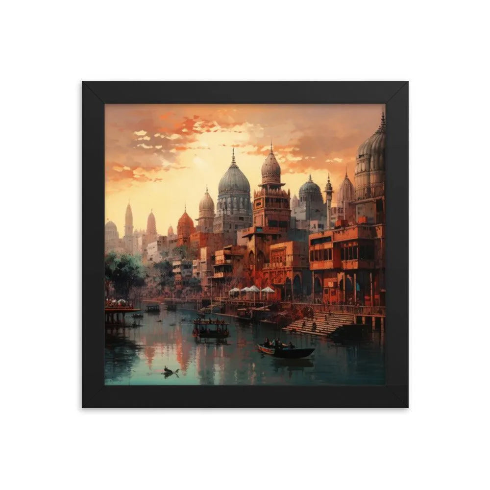 Indian Skyscraper City Painting Framed Poster - Oh Posters