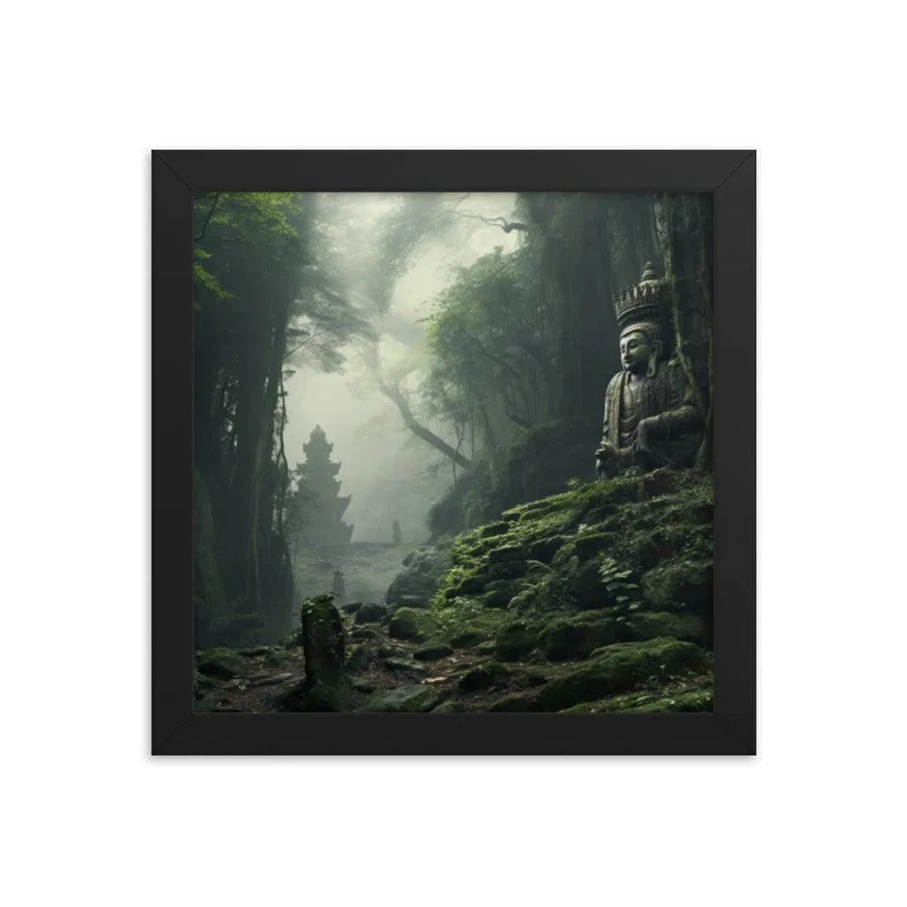 India Zen Forest Buddhism Natural Framed Poster - Oh Posters