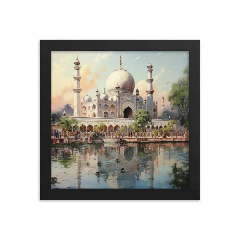 India Mosque Painting Framed Poster - Oh Posters