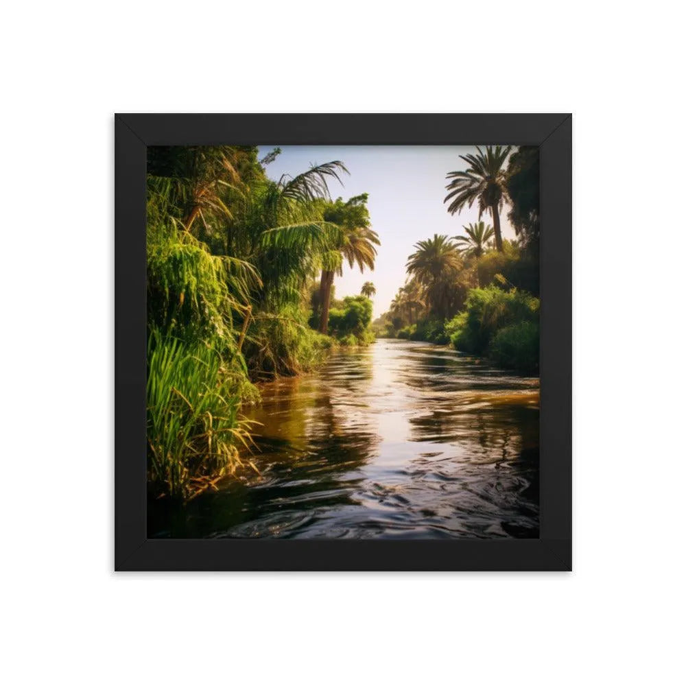 River Nile Delta Egypt Natural Framed Poster - Oh Posters