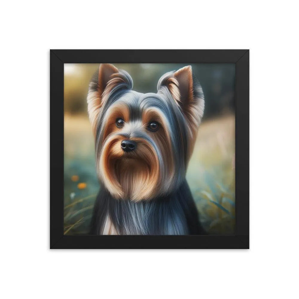 Detailed Australian Silky Terrier Natural Landscape Framed Poster - Oh Posters