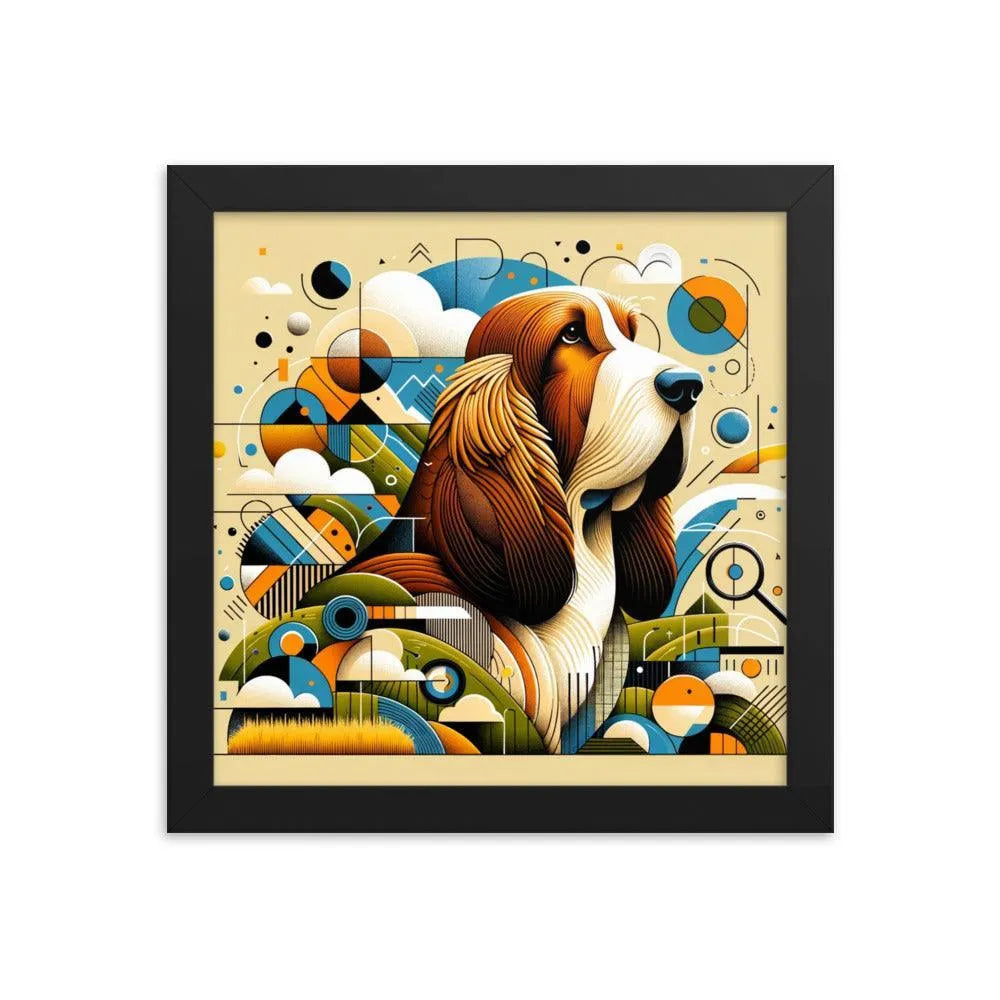 Creative Fusion Basset Griffon Vendeen Unique Art Framed Poster - Oh Posters