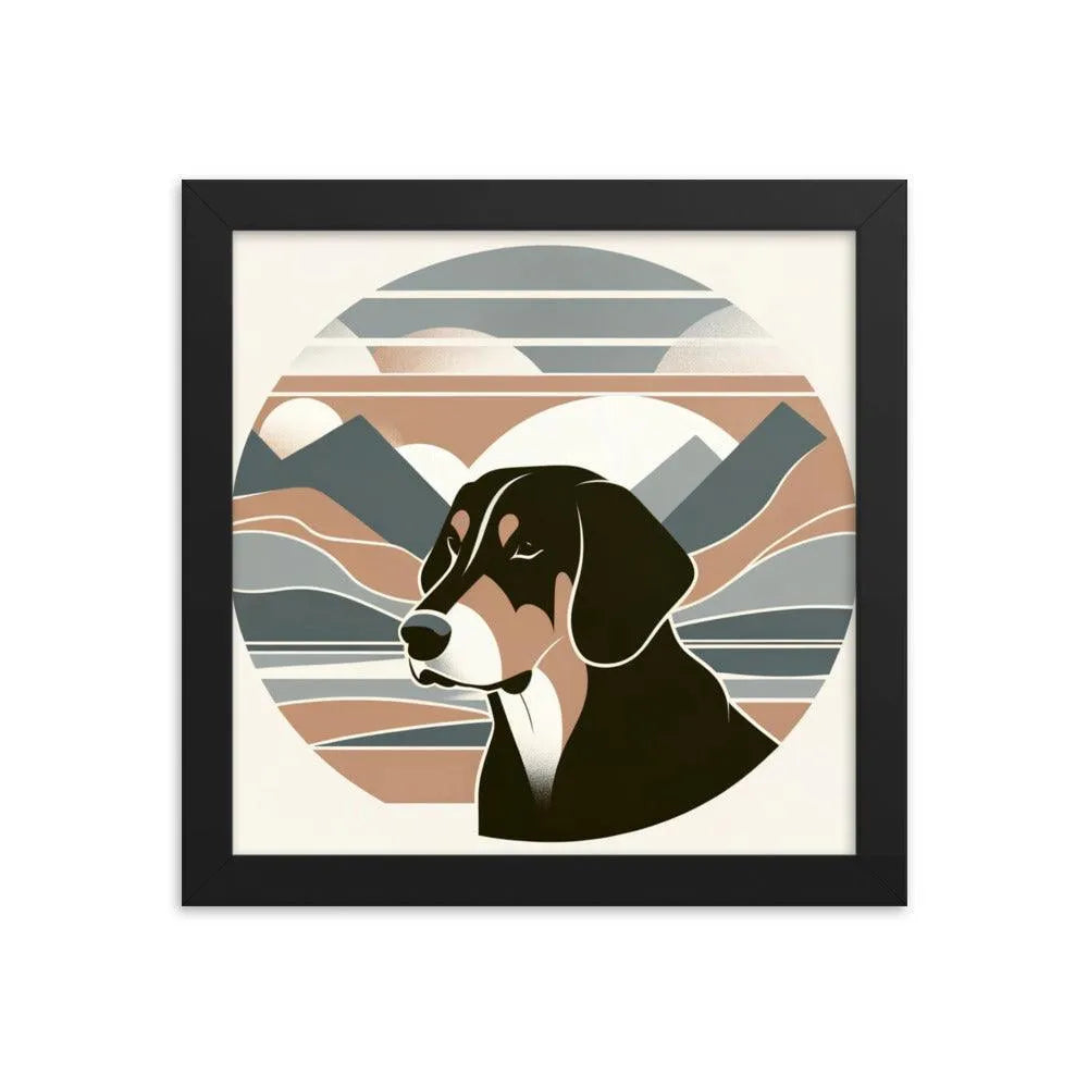 Simplicity Modern Bavarian Mountain Hound Art Framed Poster - Oh Posters