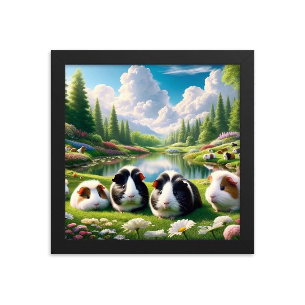 Guinea Pig Paradise Frolicking in Nature Photo Framed Poster - Oh Posters