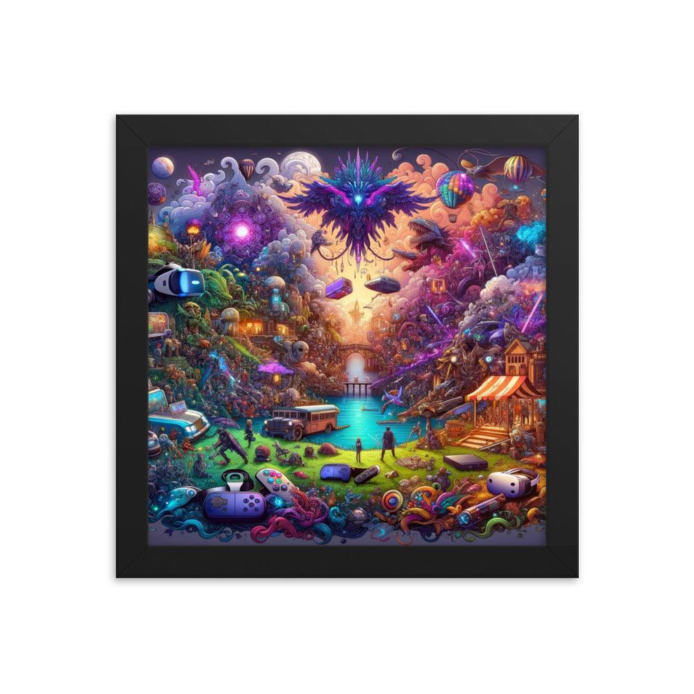 Fantasy Gaming World Epic Adventure Digital Art Framed Poster - Oh Posters