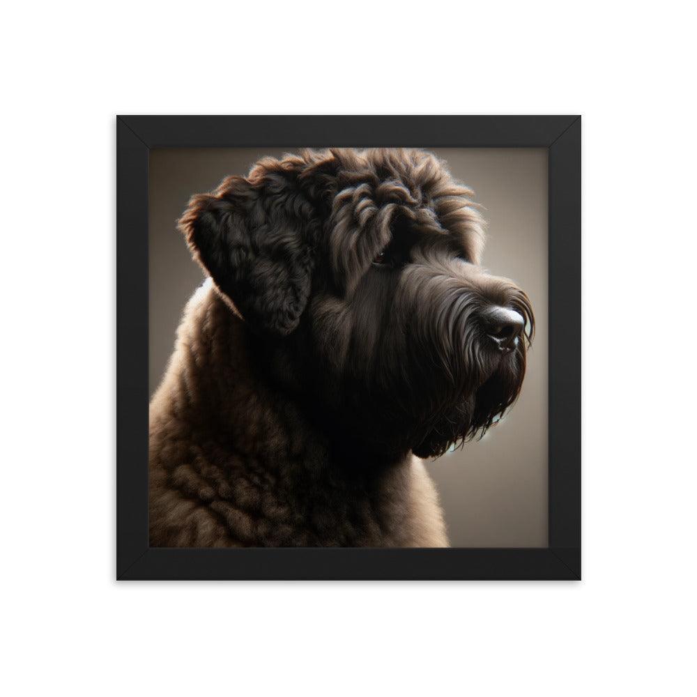 Bouvier Des Flandres Dog Portrait Elegant Framed Poster - Oh Posters