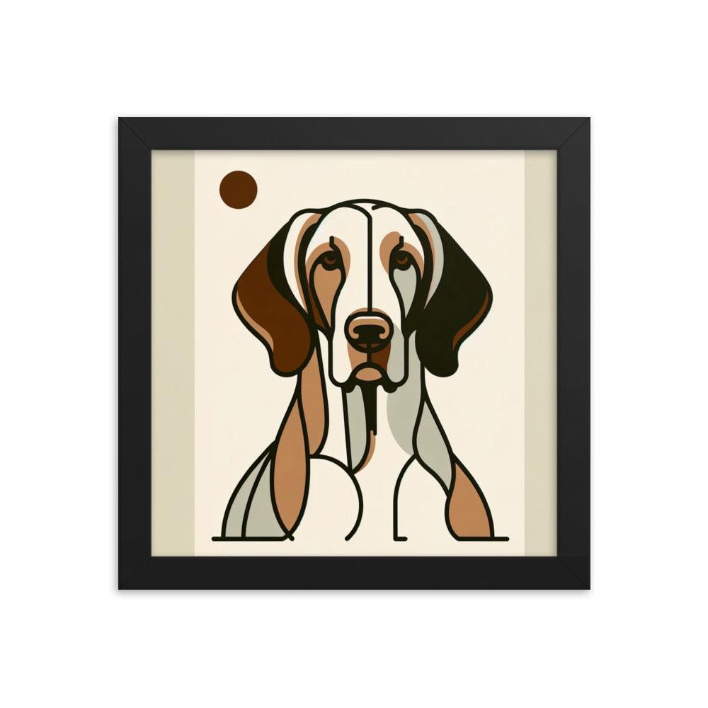 Bracco Italiano Dog Stylized Lines Art Framed Poster - Oh Posters