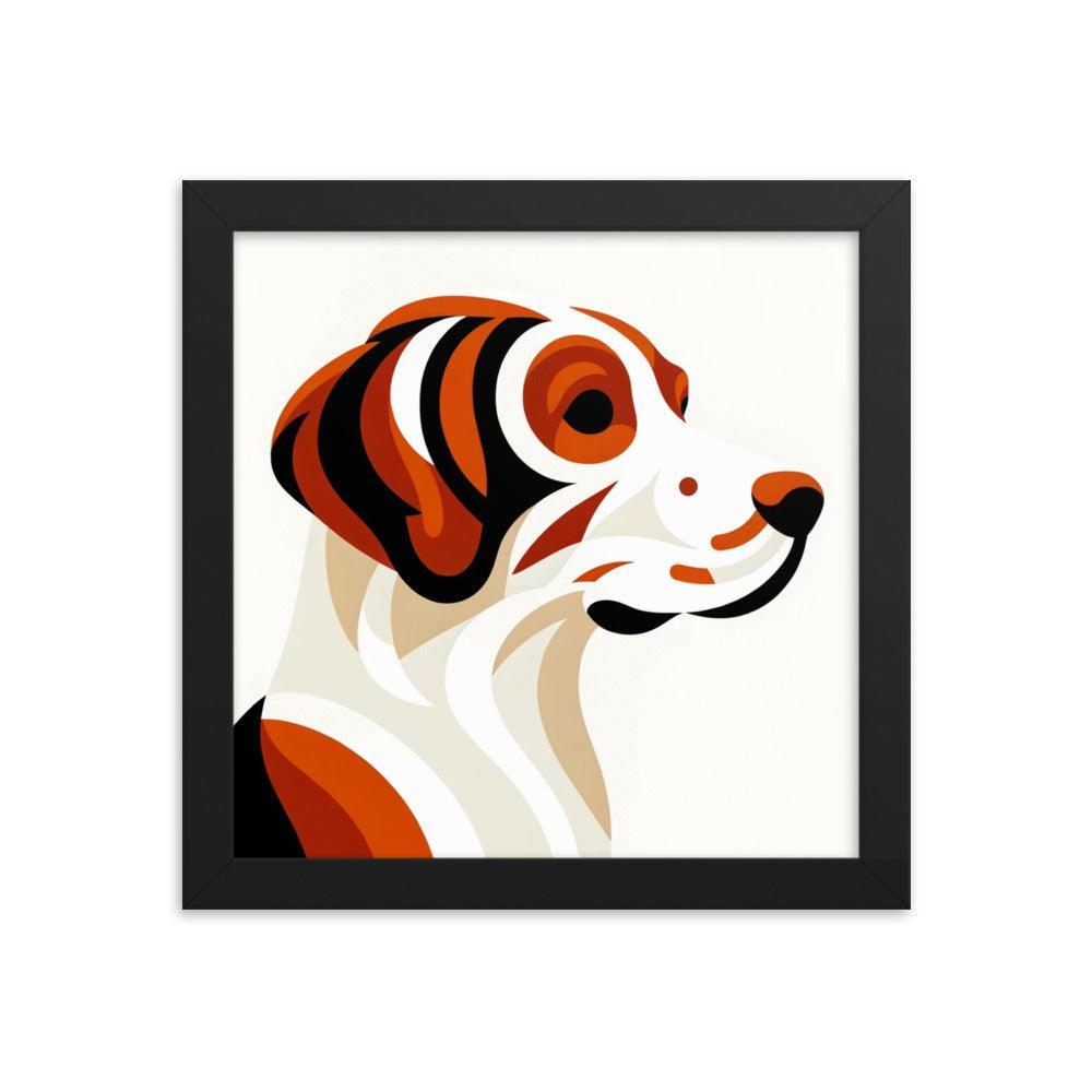 Brittany Spaniel Dog Minimalist Vivid Art Framed Poster - Oh Posters