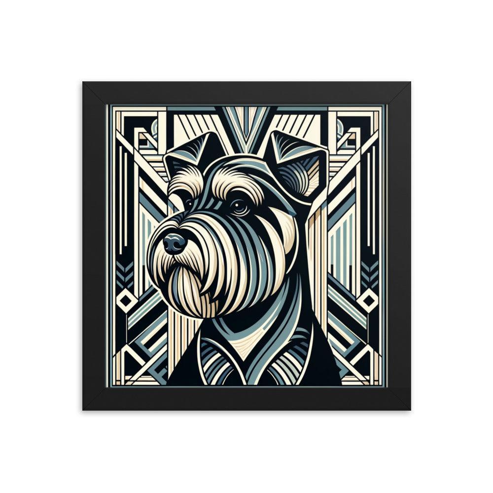 Cesky Terrier Art Deco Style Framed Poster - Oh Posters