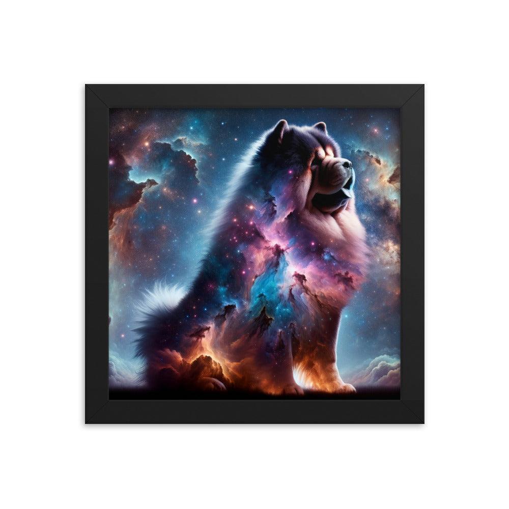 Chow Chow Cosmic Art Ethereal Stars and Nebulae Integration Framed Poster - Oh Posters