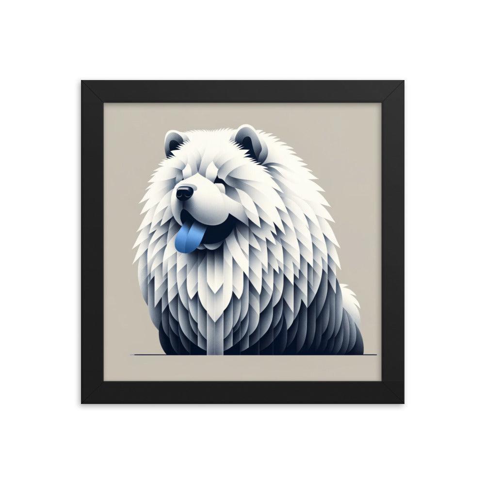 Chow Chow Modern Geometric Art Framed Poster - Oh Posters