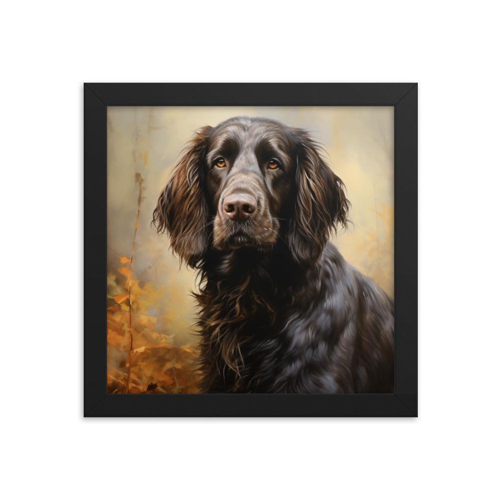 German Longhaired Pointer Majestic Stance Portrait Framed Poster - Oh Posters