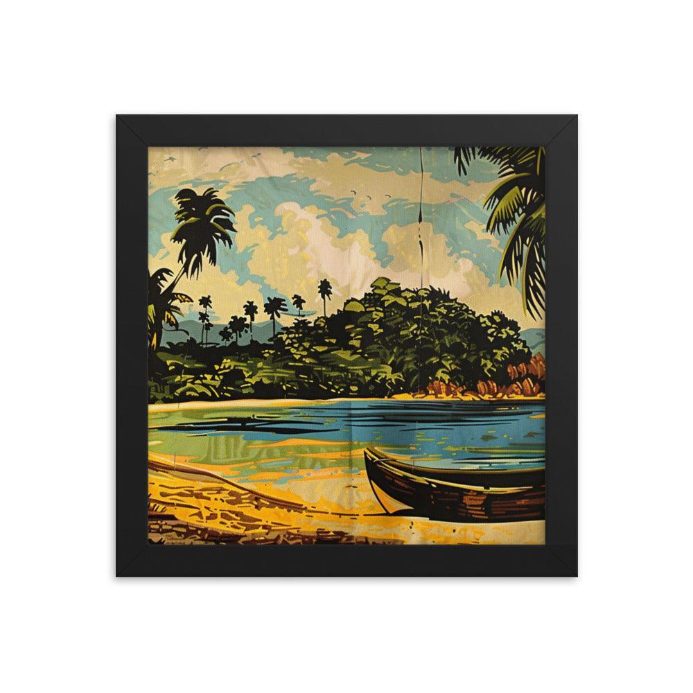 Guinea Tropical Beach Vintage Art Framed Poster - Oh Posters