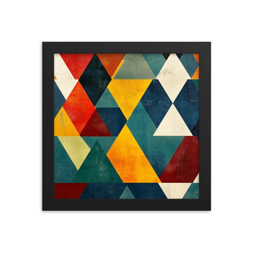 Colorful Geometric Art Pattern for Modern Style Enthusiasts Framed Poster - Oh Posters