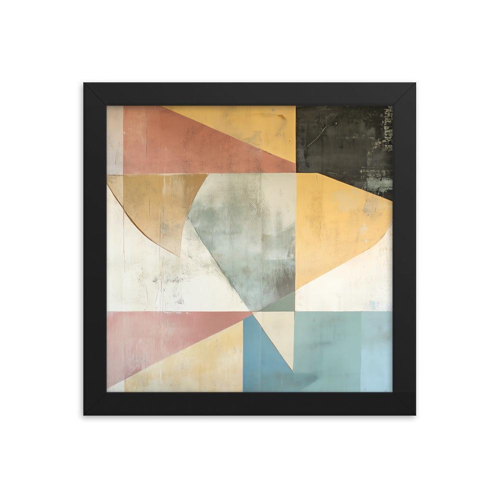 Geometric Art Abstract Shapes and Colors Blend for Modern Aesthetic Framed Poster - Oh Posters