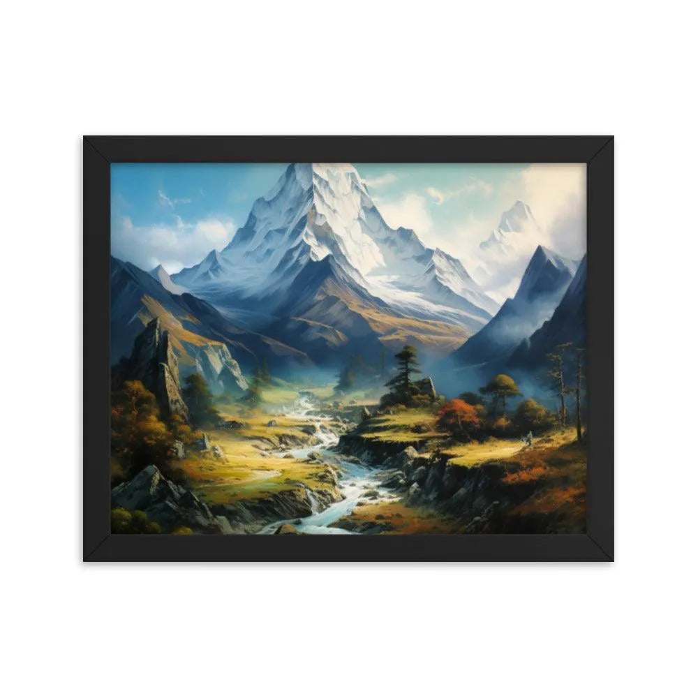 Himalayas Mountain Snow Landmark Framed Poster - Oh Posters