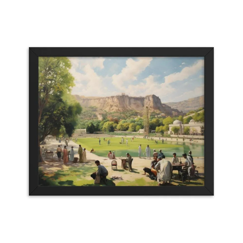 Pakistan Park Cricket-Ground Painting Framed Poster - Oh Posters