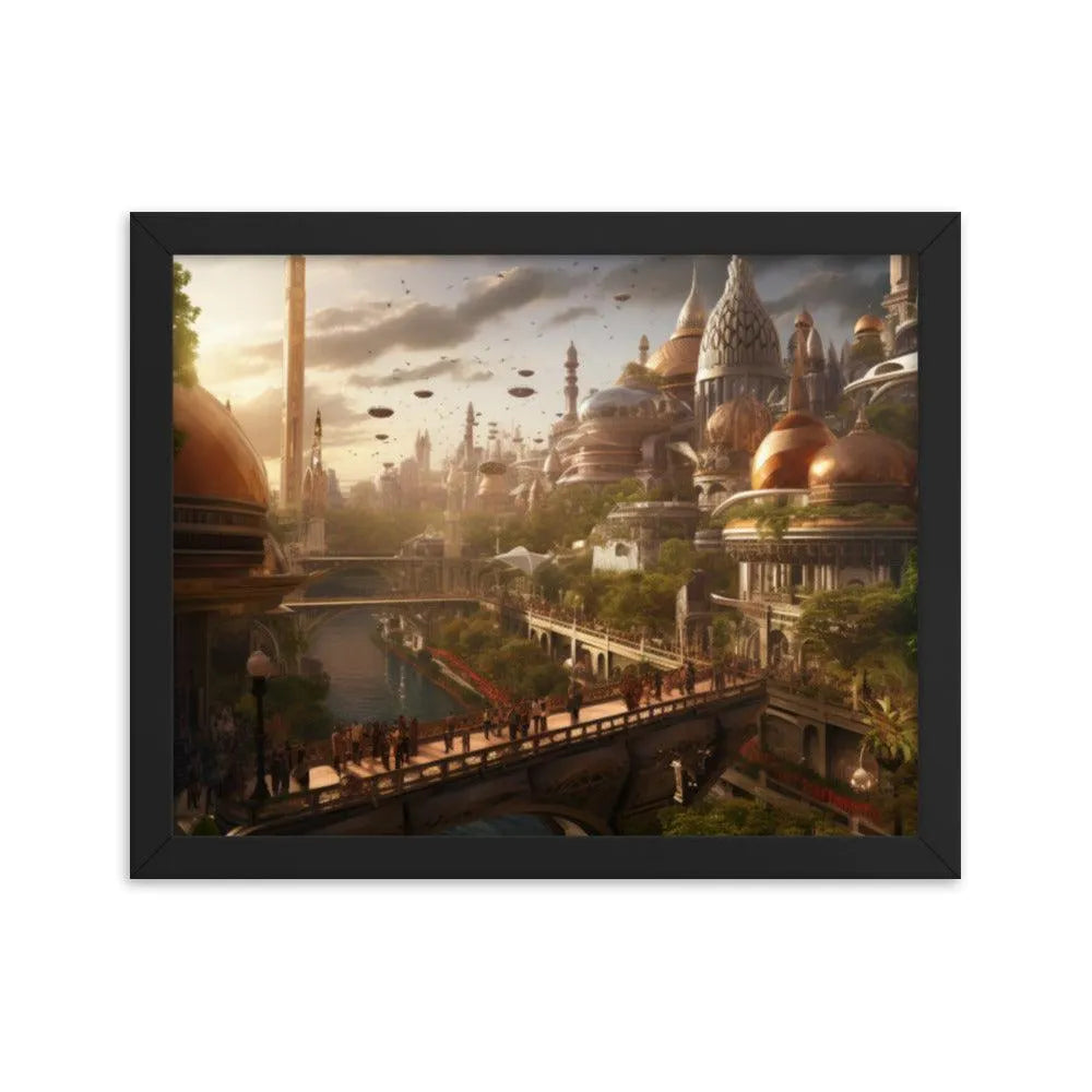 Futuristic Indian City Framed Poster - Oh Posters